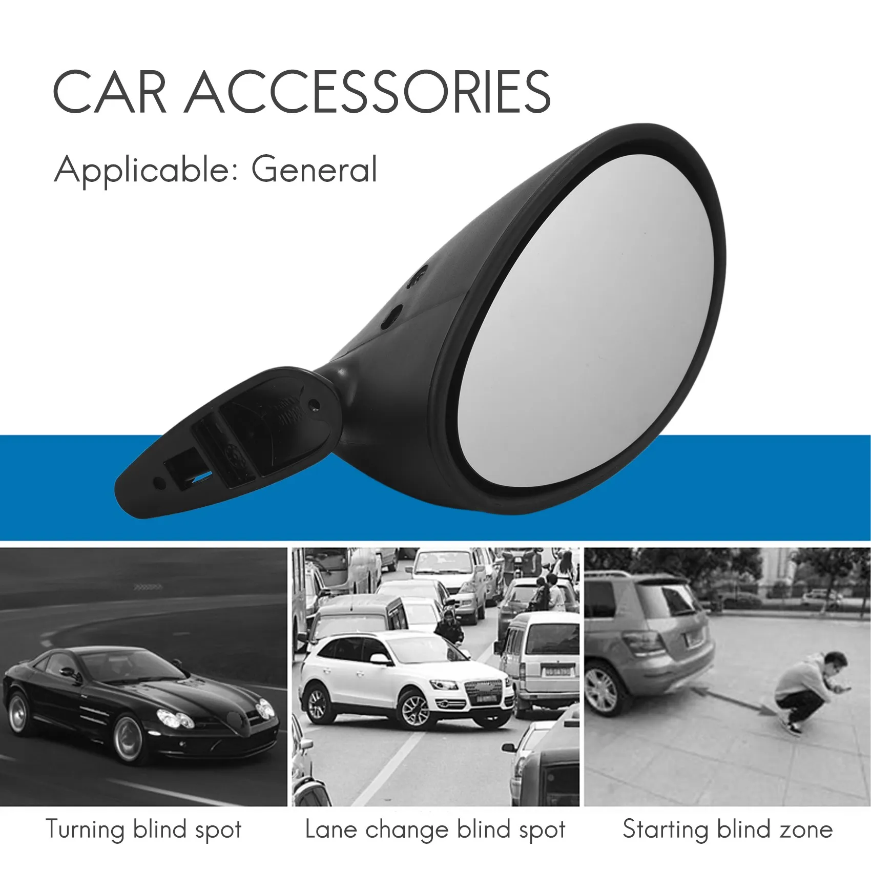 

Classic Retro Door Wing Side Mirror Car Matte Rearview Mirror California Style Car Accessories Black L+R White Mirror