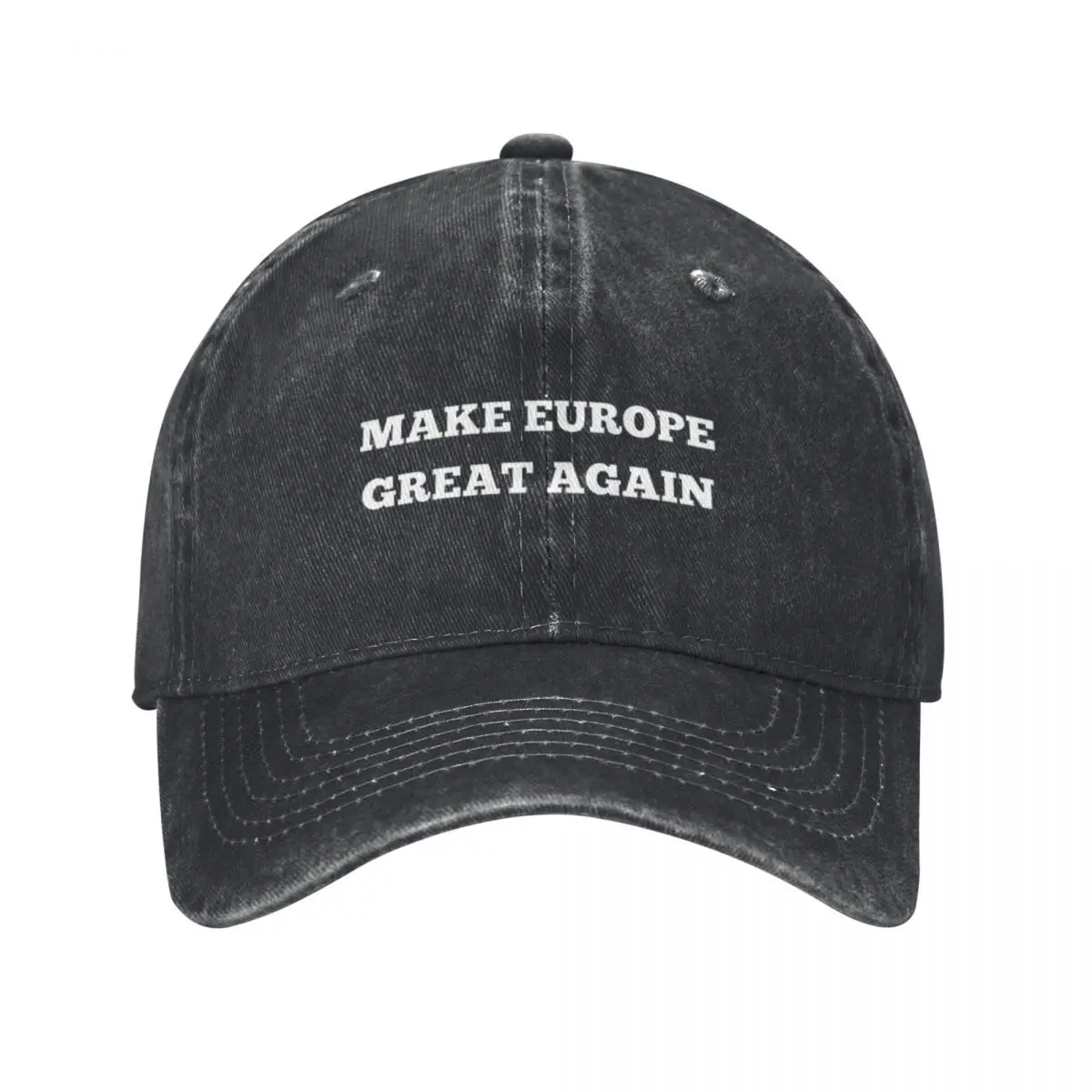 Фото Пользовательские MEGA Make Europe Great Again Europa Ретро джинсовые потертые бейсболки Мужской ковбойский солнцезащитный крем Шляпа Рок Женская кепка дальнобойщика №1