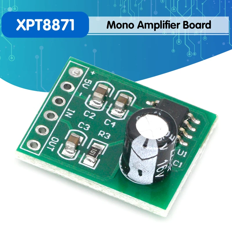 

Моно-стерео усилитель мощности литиевой батареи XPT8871, Плата усилителя мощности 6 Вт, коммутационный модуль 3 в, 5 В, 5 Вт, аудиовход
