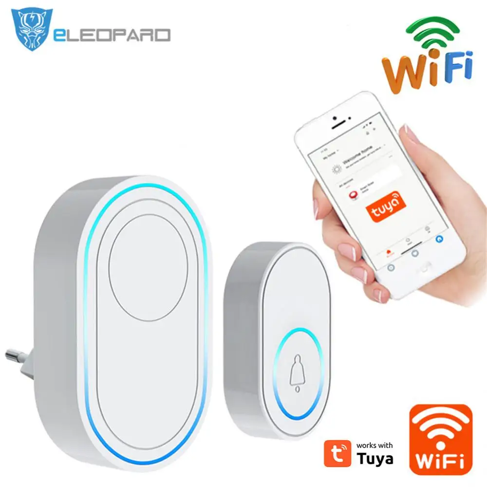 Дверной звонок Tuya мини-беспроводная интеллектуальная кнопка вилка европейского