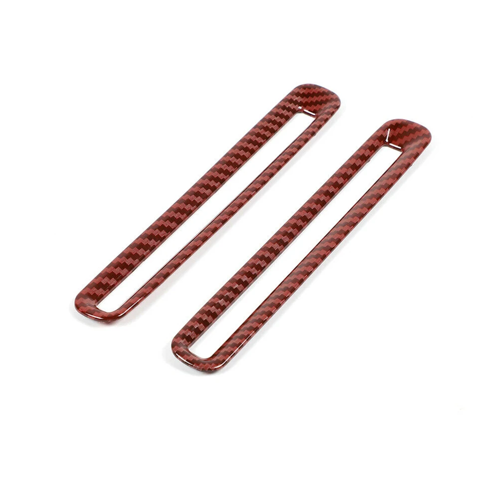 

Durable Auto Car Door Air Vent Outlet Cover Inner Red Carbon Fiber Trim