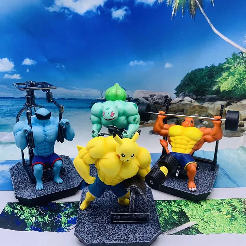 

Pokemon GK Muscle Fitness Little Fire Dragon Pikachu Jenny Turtle Wonderful Frog Seed Boxed Toy Figure