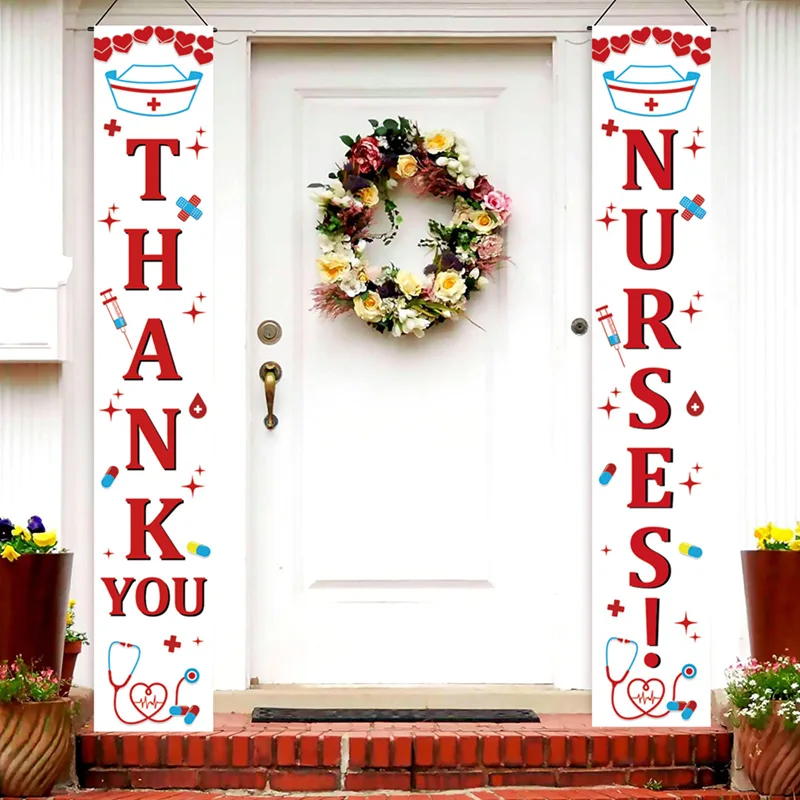 Дверной Баннер Занавеска Для Дня Медсестер Вечерние Подвесные Флаги Дверные