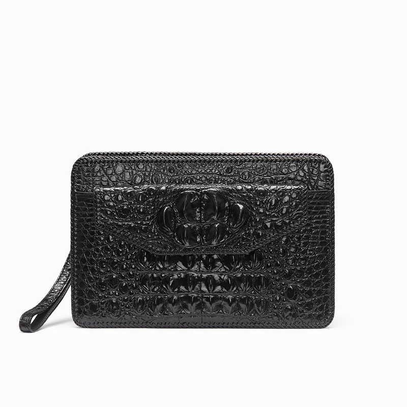 

gete new Crocodile skin men clutch bag genuine Crocodile leather large capacity men envelope bag new fashion male clutch bag