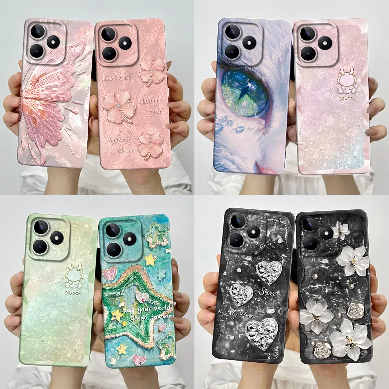 For realme c53/Narzo N53/C51/C51S/Note 50 Cute Cartoon Back Cover c 53/Narzo N 53/C 51/C 51S/Note50 phone shell case