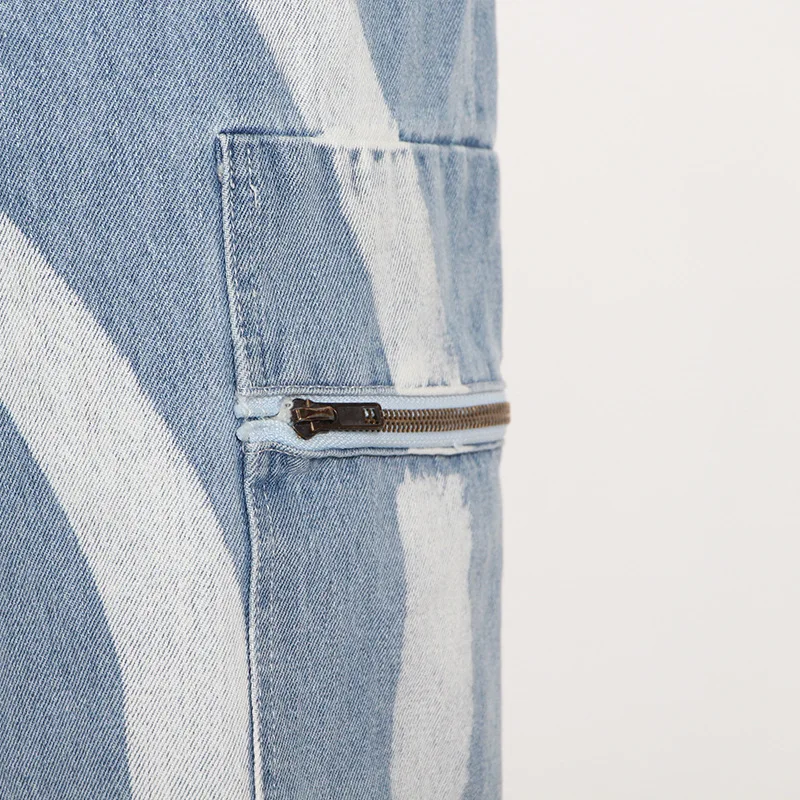 Australia High Waist Casual Print Loose Jeans Wide Leg Pants 2021 Women Street Aesthetic Clothing Blue Jean Vintage Denim Pants