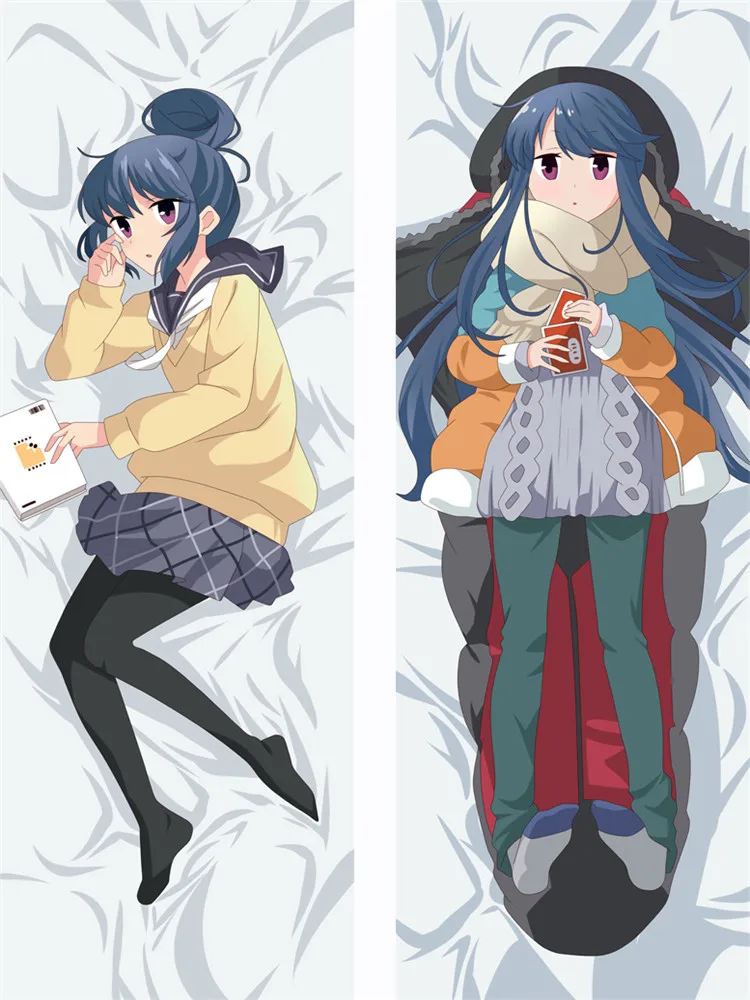 

DIY Custom Anime Dakimakura Yuru Camp Laid-Back Camp Pillow Cover Decorative Pillowcase Hugging Body Pillow Case Home Bedding