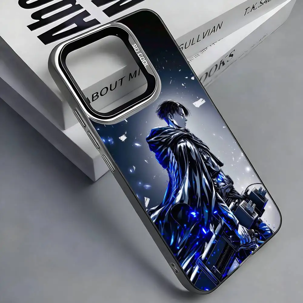 Фото Чехол для телефона L-Levi A-Ackerman из аниме «Атака Титанов» для iPhone 17, 16, 15, 14, 13, 12, 11 Plus, Pro Max, цветной серебристый чехол для телефона №4
