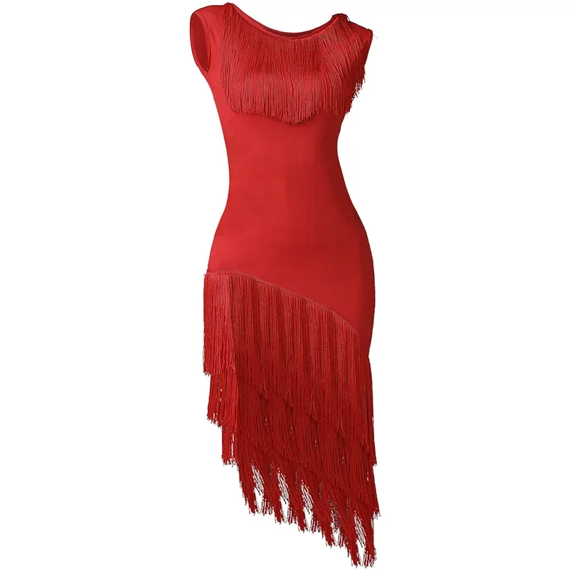 2023 женские платья для латинских танцев/выступлений черная красная женская