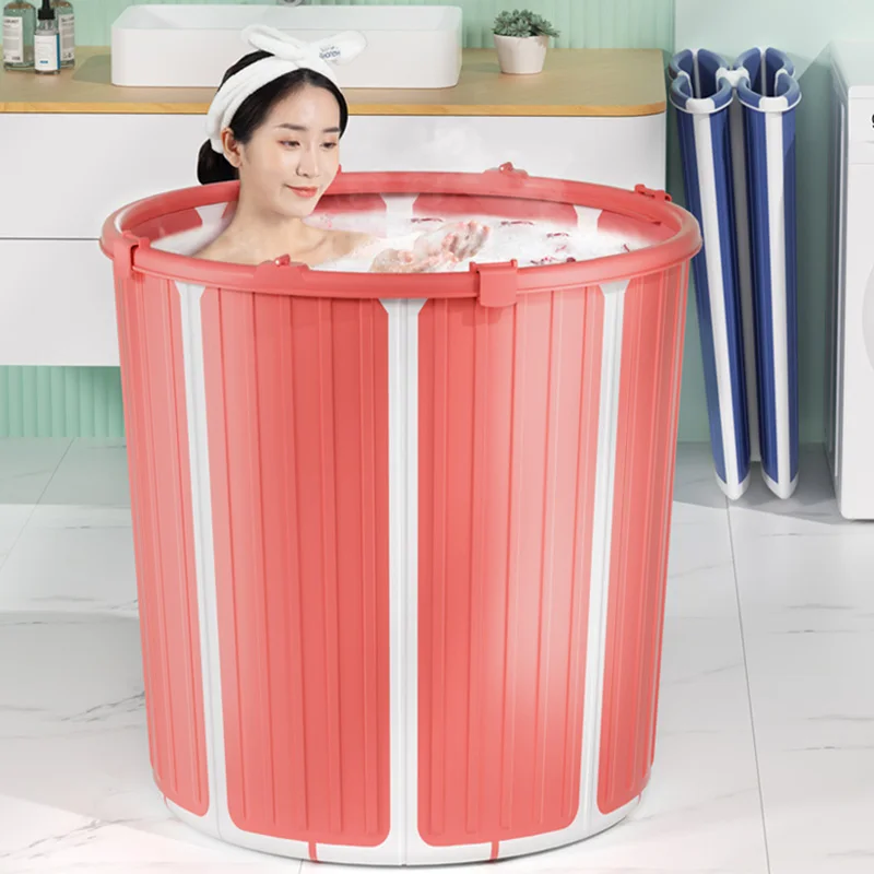 

Portable Folding Bathtub Adult Children Swimming Plastic Bucket Large Bathtub Lid Cover Mobile Opvouwbaar Bad Bathroom Products