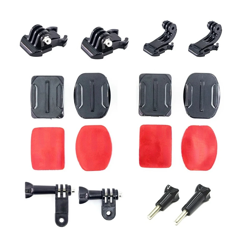 

Изогнутая плоская Пряжка для шлема основание винтовое крепление стикер монопод Адаптер для Gopro Hero 11 10 9 Xiaomi Yi аксессуары для спортивных каме...