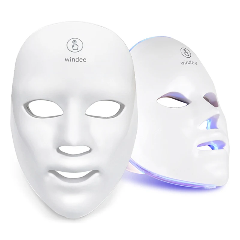 

무선 LED 마스크 피부 미용기 7색 LED 광원 케어 홈케어 피부관리기 USB충전식