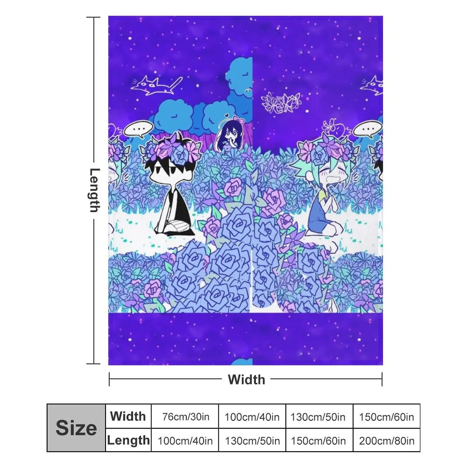 Наклейка Omori Basil And Folower — одеяло с плакатом