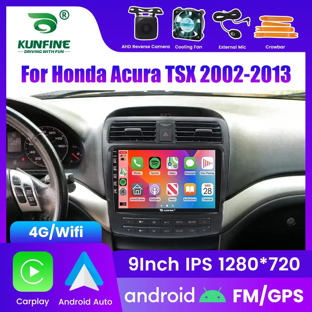 Фото 2Din Android автомобильный радиоприемник для Honda Acura TSX 2002-2013 мультимедийный видеоплеер GPS-навигация стерео аудио головное устройство Carplay 4G №1