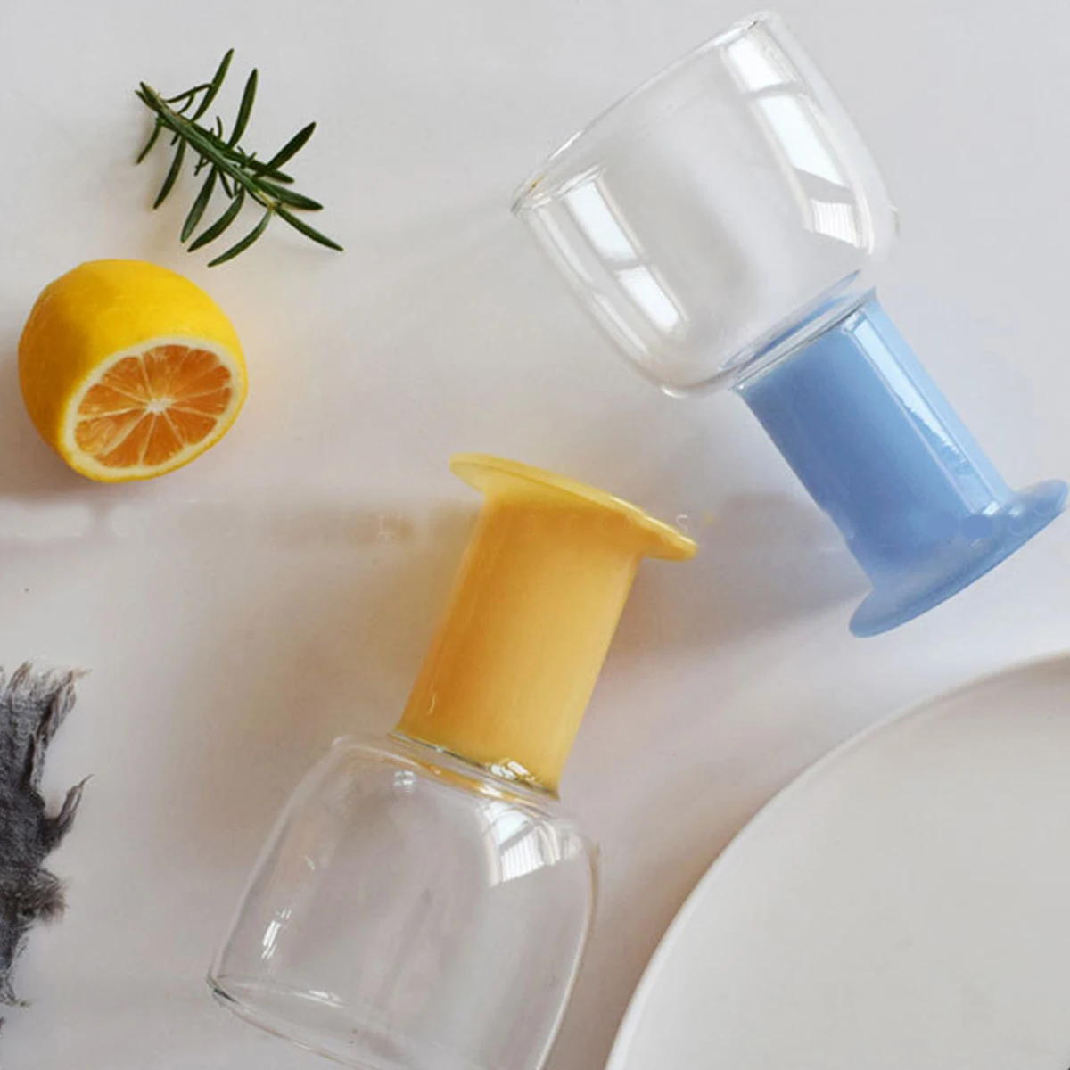 (Логотип может быть выгравирован) Бокалы из цветного стекла 220/400 мл бытовые