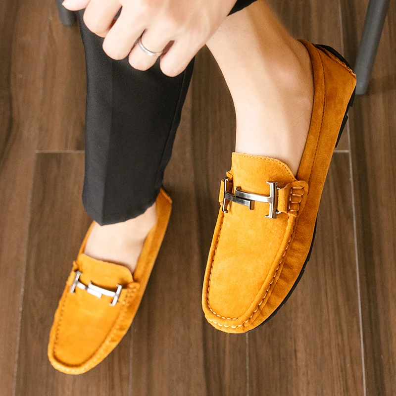 2023 Shoes Women 100% Genuine Leather Women Flat Shoes Casual Loafers Slip On Flats Shoes Moccasins Lady Driving Shoes