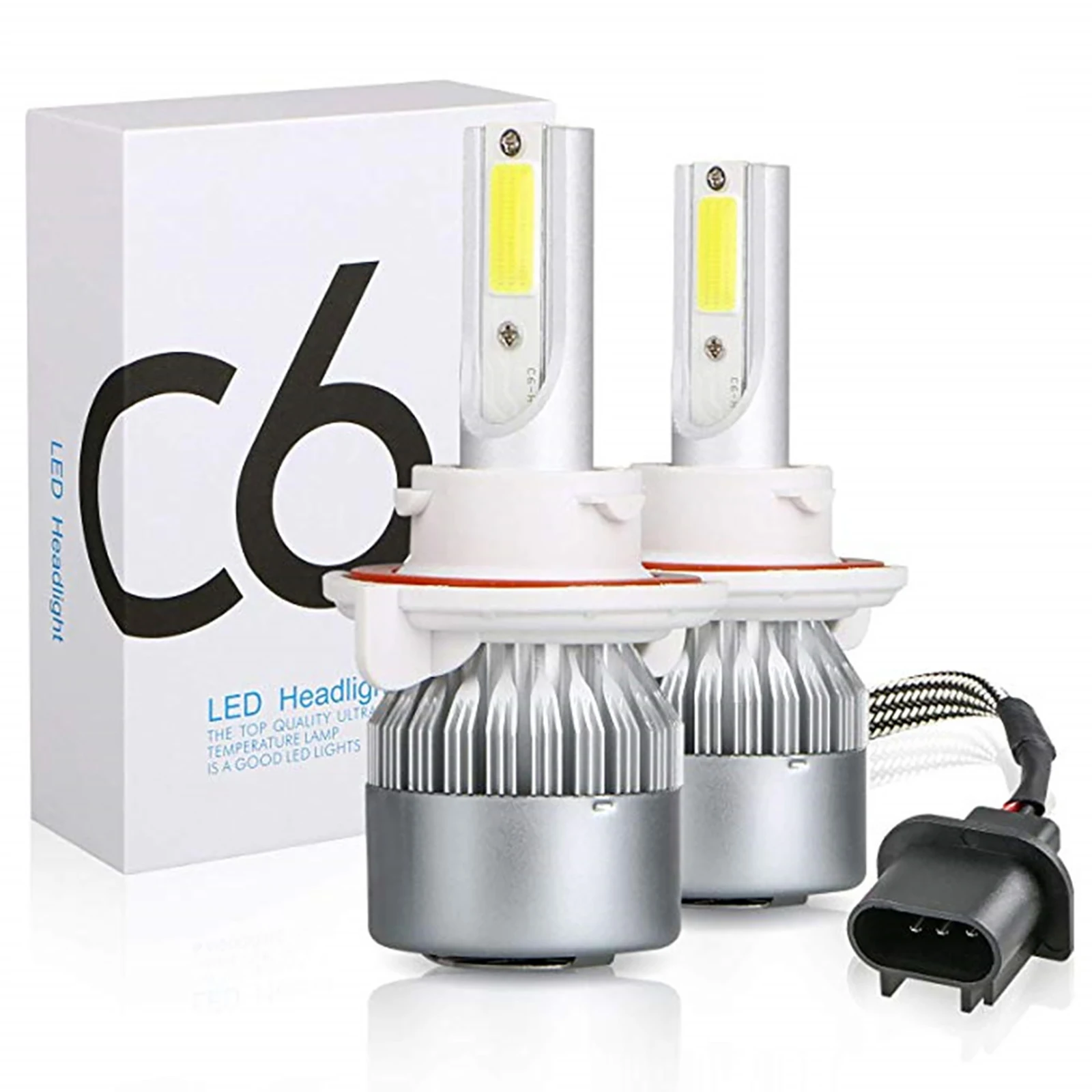 

New 9008 H13 LED Headlight Bulbs 3800LM 36W 6000K High Low Beam Driving Lights Replacement For Car Replacement Light Kit