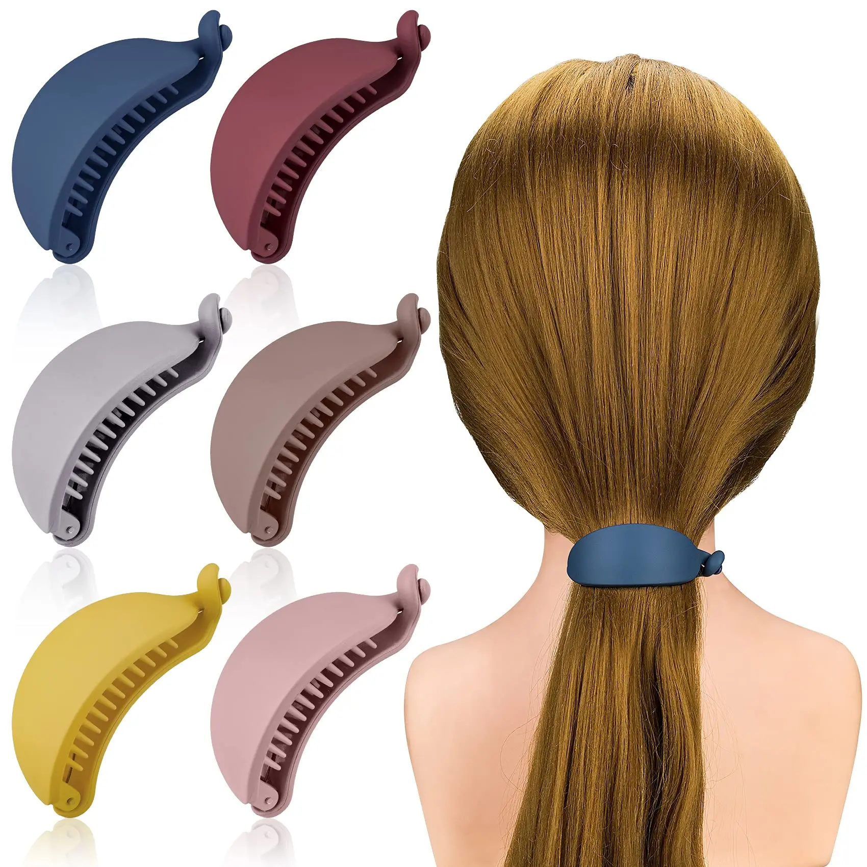 

Banana Hair Clips for Girls Clincher Combs Large Double Comb Fishtail Hair Clip Ponytail Holder Clip Hair Accessories for Women