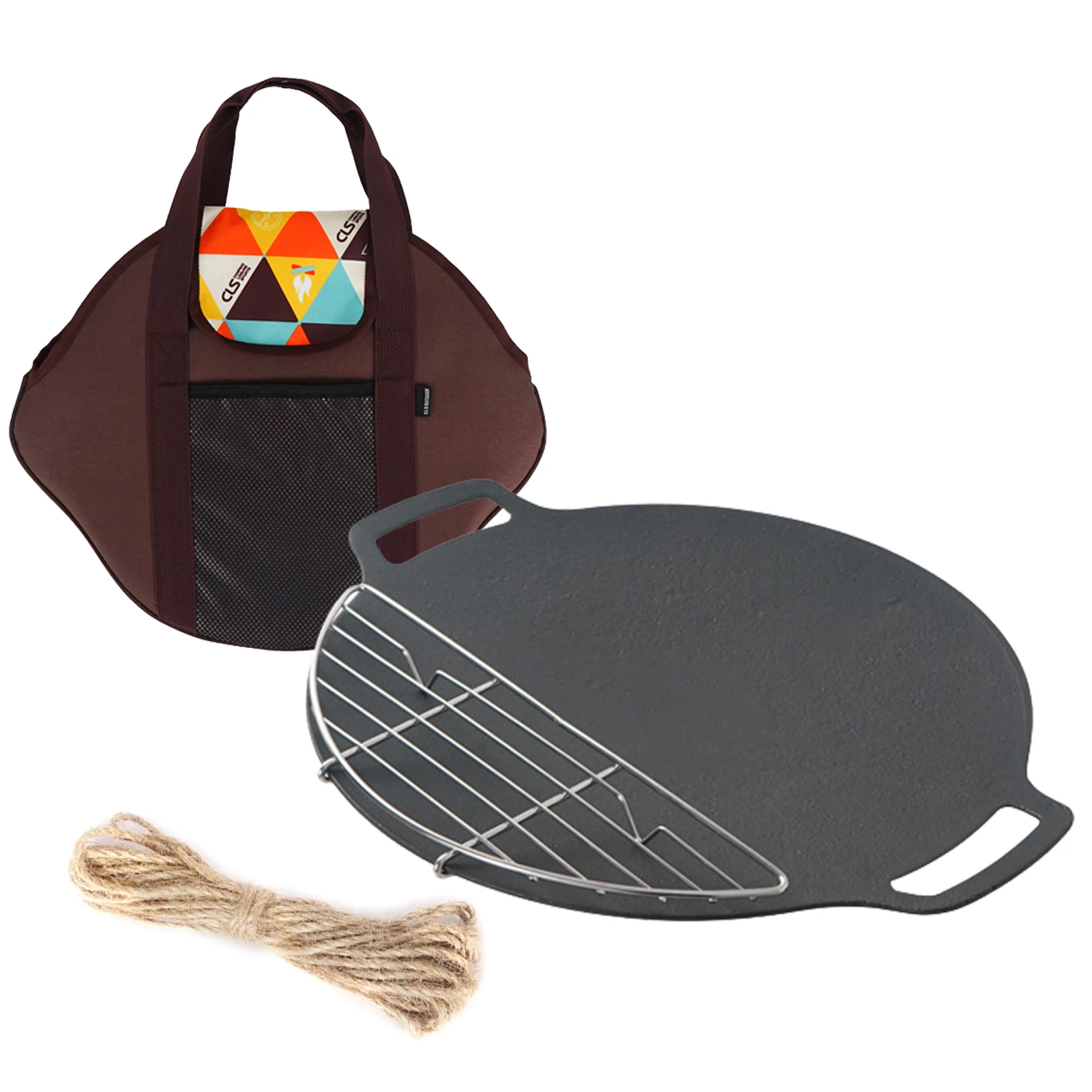 

Корейская сковорода для гриля и барбекю, антипригарная круглая тарелка для барбекю из натурального материала, антипригарное покрытие, прин...