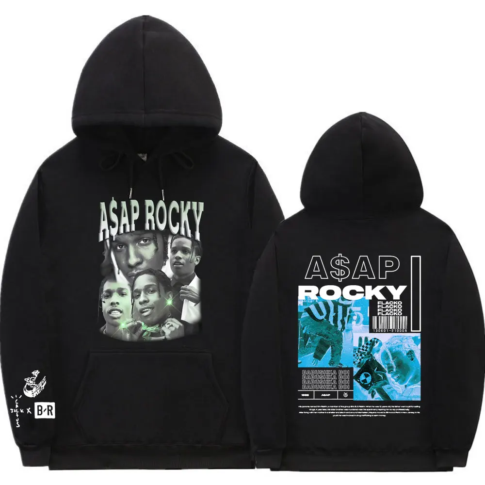 

Rapper Asap Rocky Pattern Print Men Women Hoodie Cotton Sweatshirts Hip Hop Music Cactus Jack Hoodies Travis Scott Streetwear