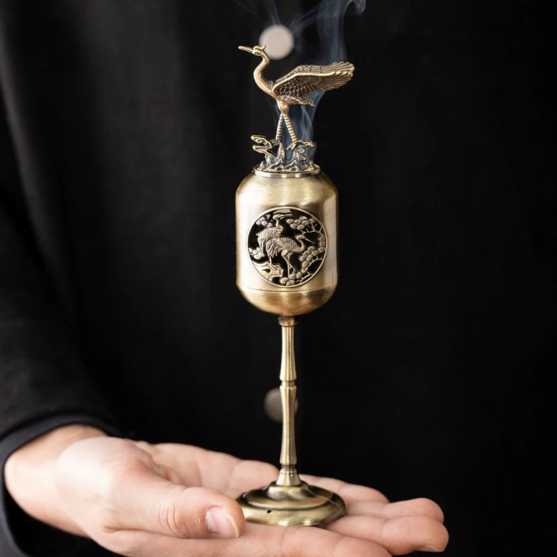 

Медная курильница-лампа из сандалового дерева