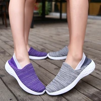 summer sport shoes women men breathable sneakers lightweight net surface flat shoes comfortable athletic couple slip on shoes