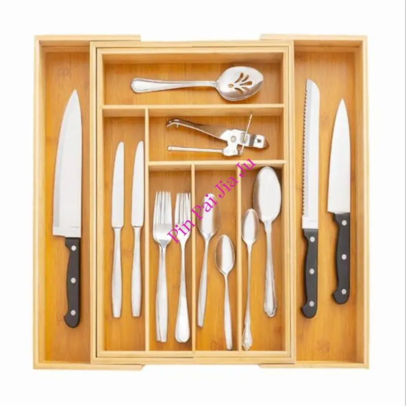 Органайзер для кухонного ящика расширяемая бамбуковая ложка лиса нож еды