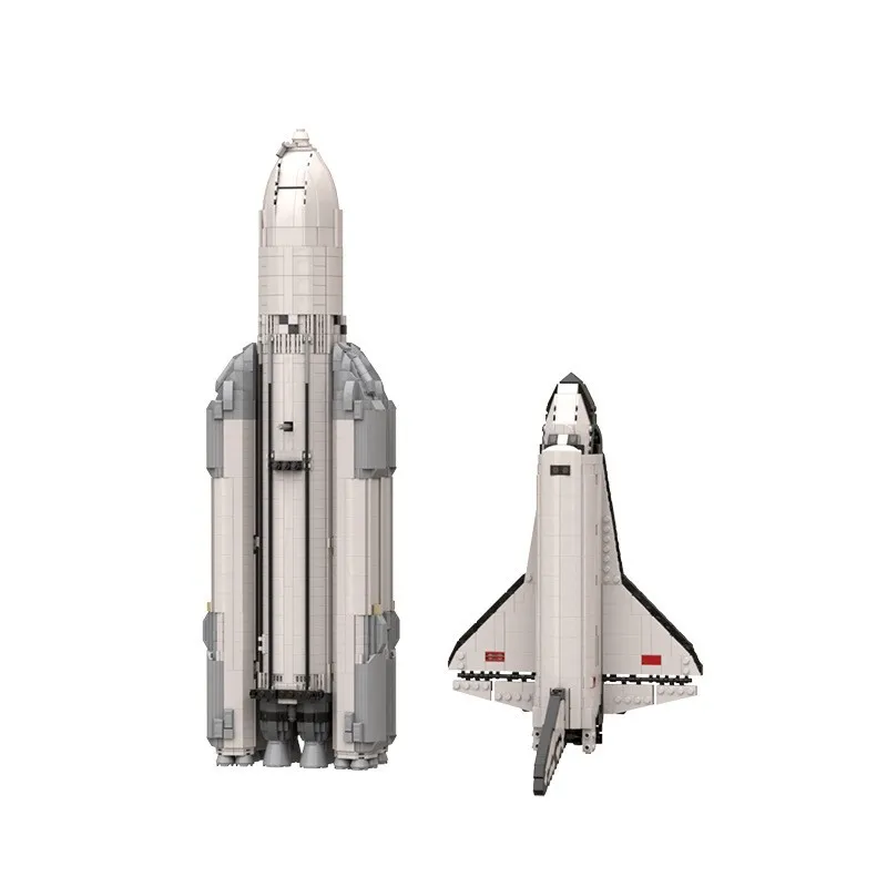 Фото Военная космическая серия MOC Buran, модель ракеты, большой пилонированный космический корабль, набор строительных блоков, технология, сборные игрушки, праздничные подарки №1