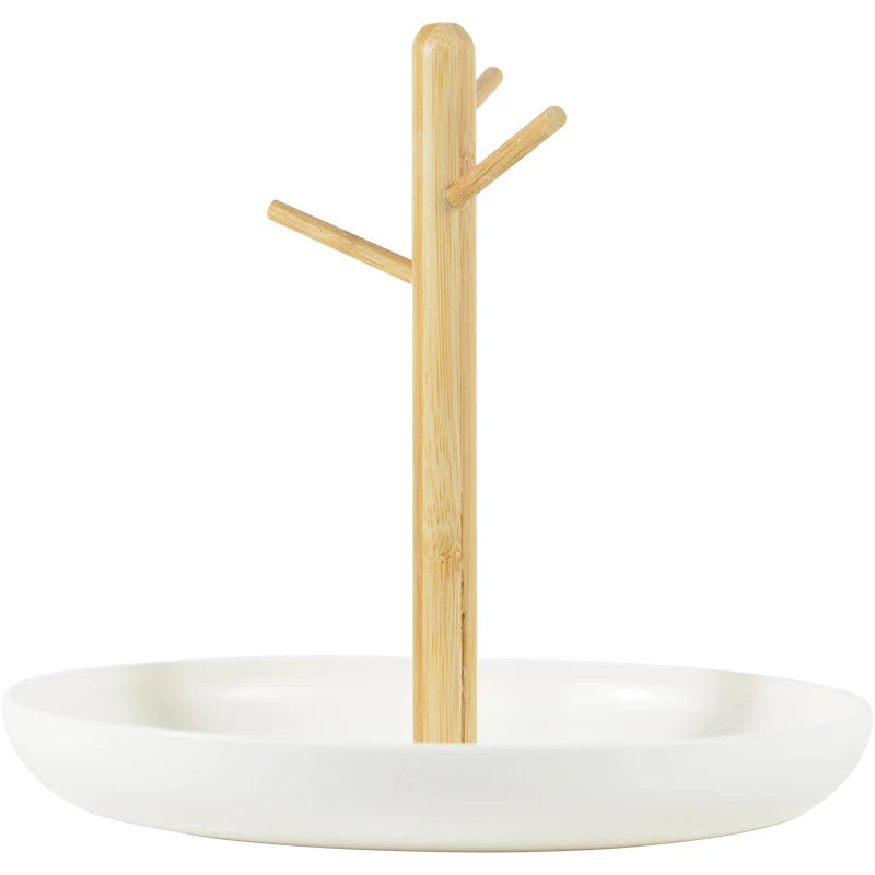 Вешалка для ключей поднос в скандинавском стиле с бамбуковыми ветвями дерева