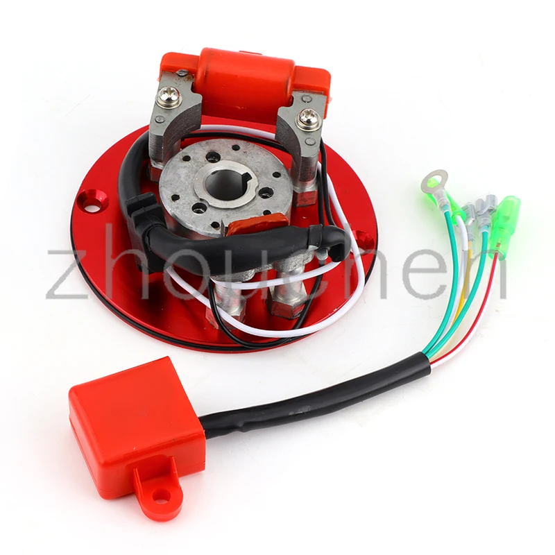 Красный гоночный Магнитный статор ротор зажигания CDI Коробка для китайского Lifan YX