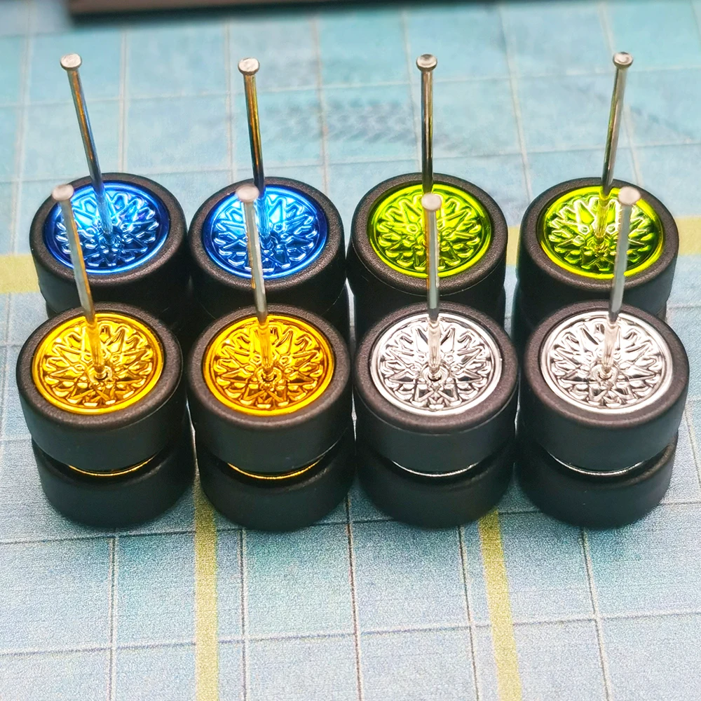 1/64 колес со съемными шинами резиновые шины спицы в форме лотоса детали для