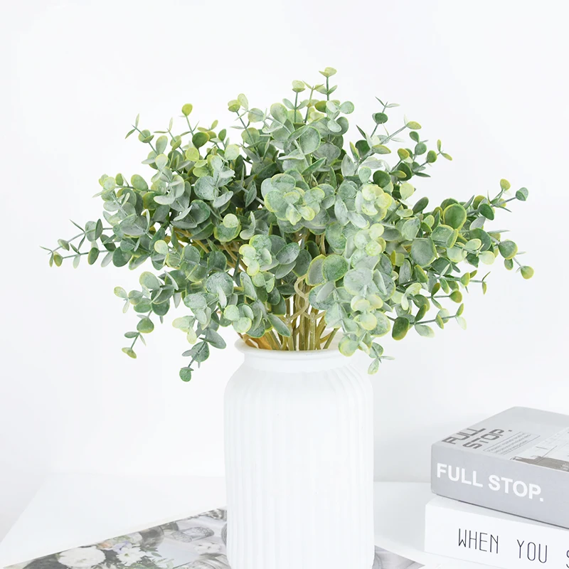 

Artificial Eucalyptus Leave for Garden Vase Home Party Christmas Wedding Decoration Faux Fake Flowers Rustic Plants Branch