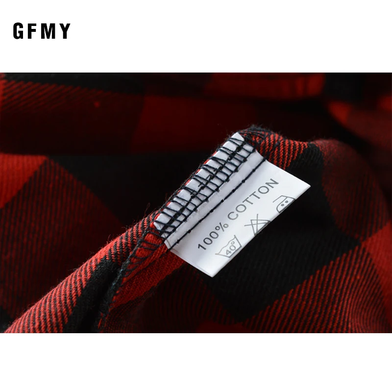 Фото Рубашки GFMY для девочек в британскую клетку, детские школьные блузки, красные топы, одежда для детей, клетчатые рубашки для детей 2-12 лет №4