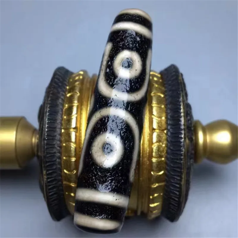 

Fengshui Oily Baojiang 6 Eyes Beads 56mm*14mm Natural Agate Stone Amulet Tibetan Dzi For Jewelry Making