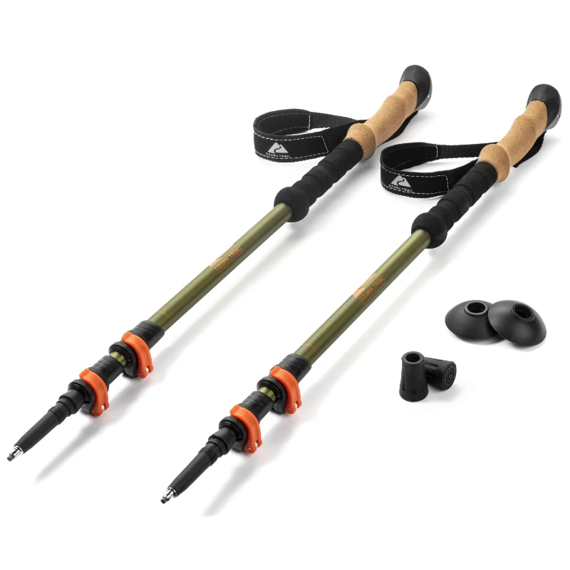 

Aluminum Adjustable Quick Lock Trekking Poles Cork Grip 2-pack