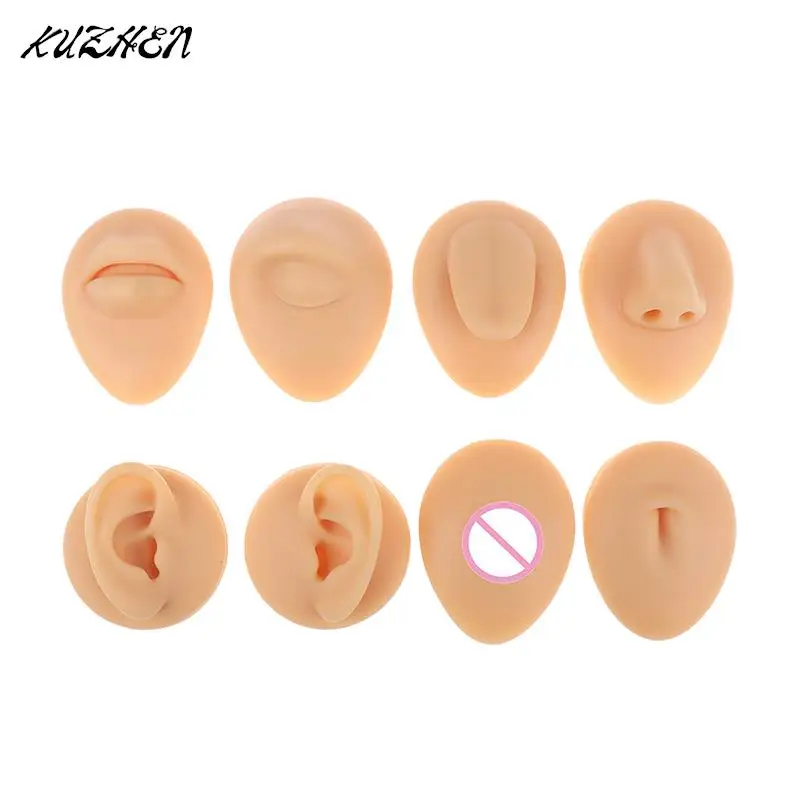 

1PC Silicon Ear Eye Nose Mouth Tongue Navel Piercing Model Press Needle simulation display Piercing Tool Jewelry