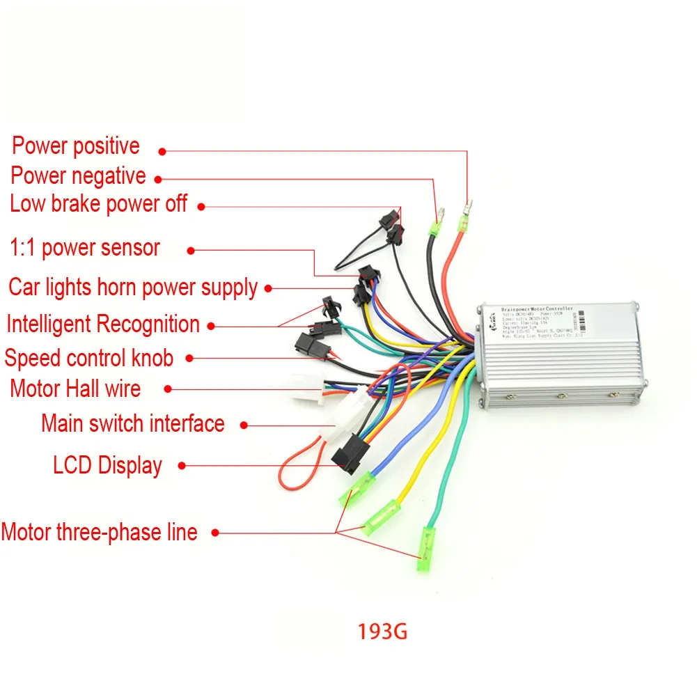 

36V-48V 500W 13A Electric Bicycle E-Bike Scooter Brushless Controller Alloy Controller For Electric Bicycles Cars Scooters Parts