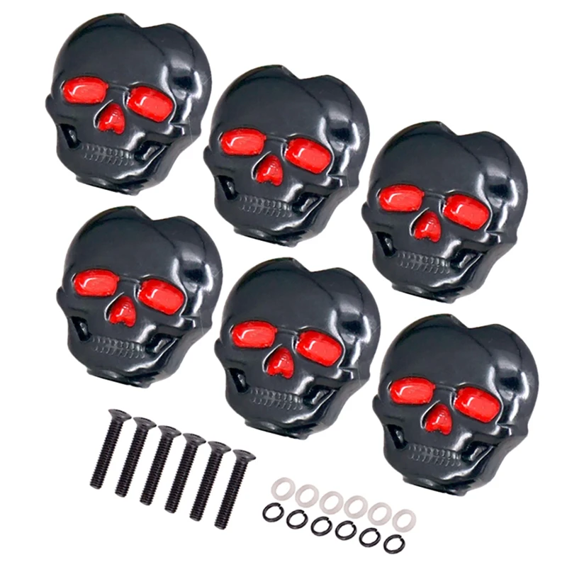 

6Pcs Tuning Peg Button,Skull Shape Guitar Tuning Peg Tuners Machine Heads For Folk Electric Guitar Accessories
