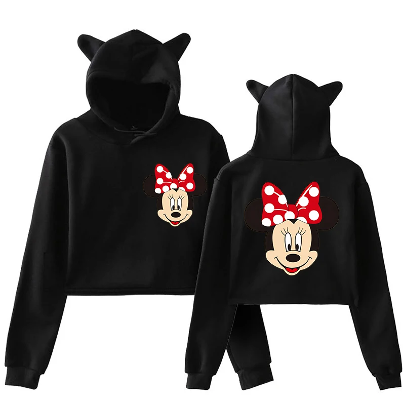 Худи с котом и Минни диснеевским принтом