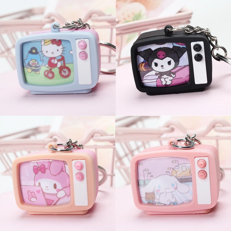 

Милый Sanrio, аниме Hello Kitty Kuromi Cinnamoroll, мини-камера, сотовый телефон, светящаяся подвеска, мультяшный брелок, милая Подарочная игрушка для девочк...