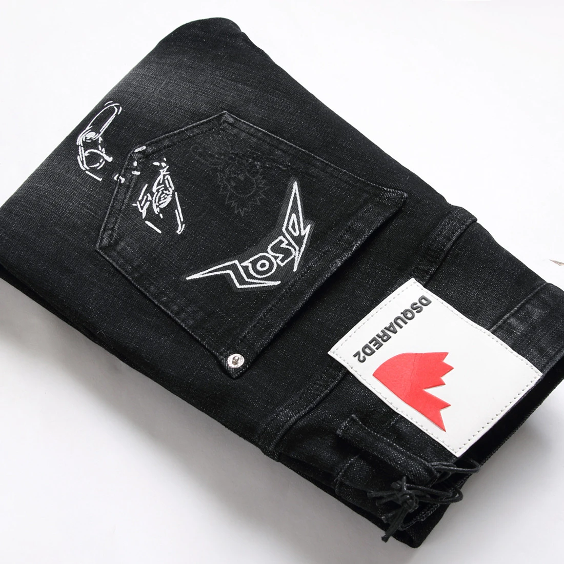 2023 New Casual Business Designer Y2k Vintage Style Men Jeans Hip Hop Youth Streetwear Male Black Denim Pants Big Size Trousers