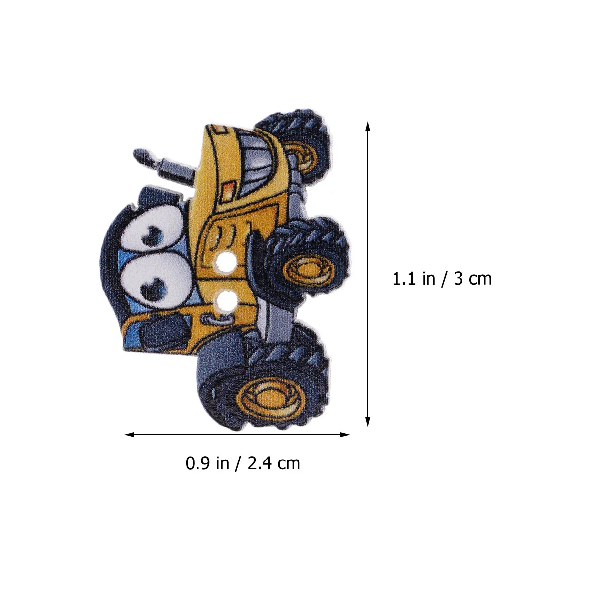 

Buttons Wooden Button Sewing Car Wood Christmas Diy Crafts Cartoon Kids Scrapbooking Decorative Holes Flatback Tractor