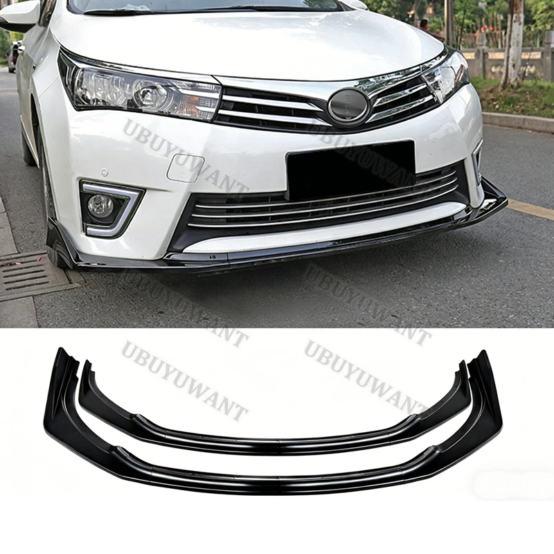 Фото Для Toyota Corolla 2014-2017: Накладка на передний бампер, сплиттеры, обвес, защитные накладки, декоративные элементы №5
