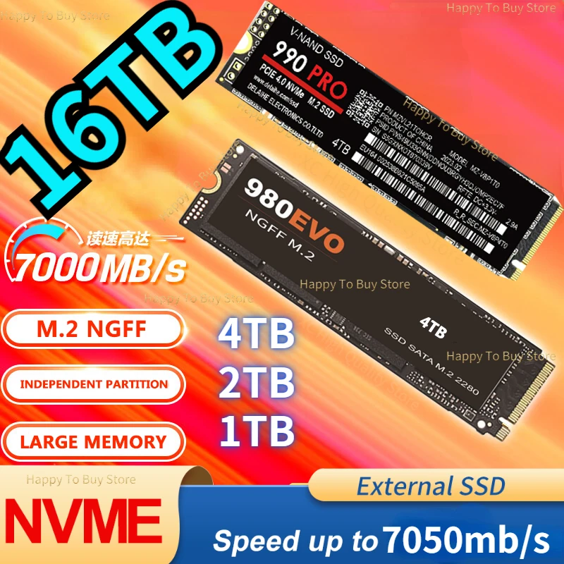 

8TB 2023 New SSD M2 Nvme 1TB 980 EVO Plus 500GB Internal Solid State Drive 1TB hdd Hard Disk 990 PRO M.2 2TB for laptop Computer