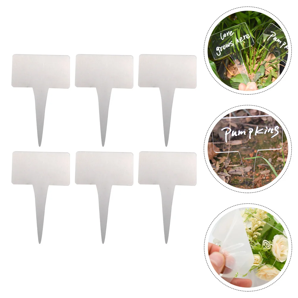 

Tags Labels Garden Markers Acrylic Label T Type Lawn Nursery Name Distinguish Diy Ornamentsherb Transparent Succulent Shape