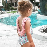 kids swimwear for girls summer fashion print bikni set baby swumsuit beath vacation toddler bathing suit girl bodysuit 2 4 years