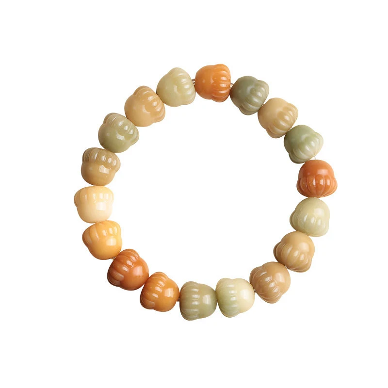 

Natural Colorful Hand-carved Persimmon Tree Bodhi Root Beads Bracelet DIY Single Small Accessories Wenhua Buddha Beads String