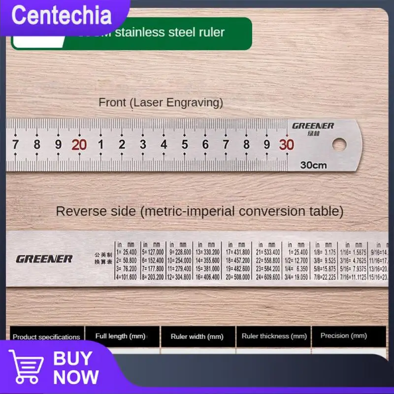 

Износостойкая стальная линейка для маркировки школьных принадлежностей с двухцветной печатью ниже приведена шкала на английском языке. Аксессуары для рисования
