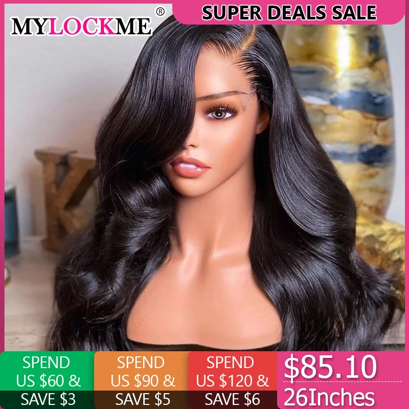 32Inch Body Wave Human Hair Lace Frontal Wigs 13x4 Transparent Lace Front Wig For Women Brazilian Remy Hair Cheap Hair MYLOCKME