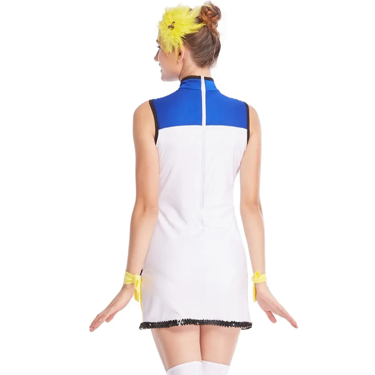 MiDee Mondrien Style Dress Color-block Twill Shift Jazz Costume Dance Performance Wear Stage Clothes